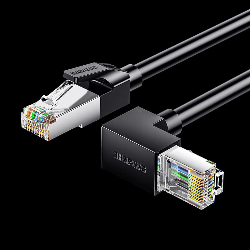 SAMZHE CAT6a 10Gbps Right-Angle Ethernet Patch Cable
SAMZHE CAT6a 10Gbps Right-Angle Ethernet Patch Cable