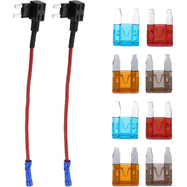 Motoforti Universal Add a Circuit 12V Mini Fuse Tap Holder Adapter with 2pcs 5A 7.5A 10A 15A ATM APM Blade Type Fuse, Plastic, Blue, 1 Set Mini
Motoforti Universal Add a Circuit 12V Mini Fuse Tap Holder Adapter with 2pcs 5A 7.5A 10A 15A ATM APM Blade Type Fuse, Plastic, Blue, 1 Set Mini