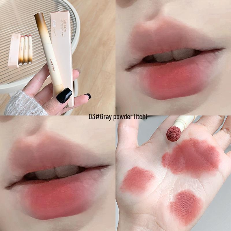 Gege Little Bear Fluffy Mist Velvet Matte Lip Cream - Natural Whitening, Long-Lasting Lipstick 2g
Gege Little Bear Fluffy Mist Velvet Matte Lip Cream - Natural Whitening, Long-Lasting Lipstick 2g