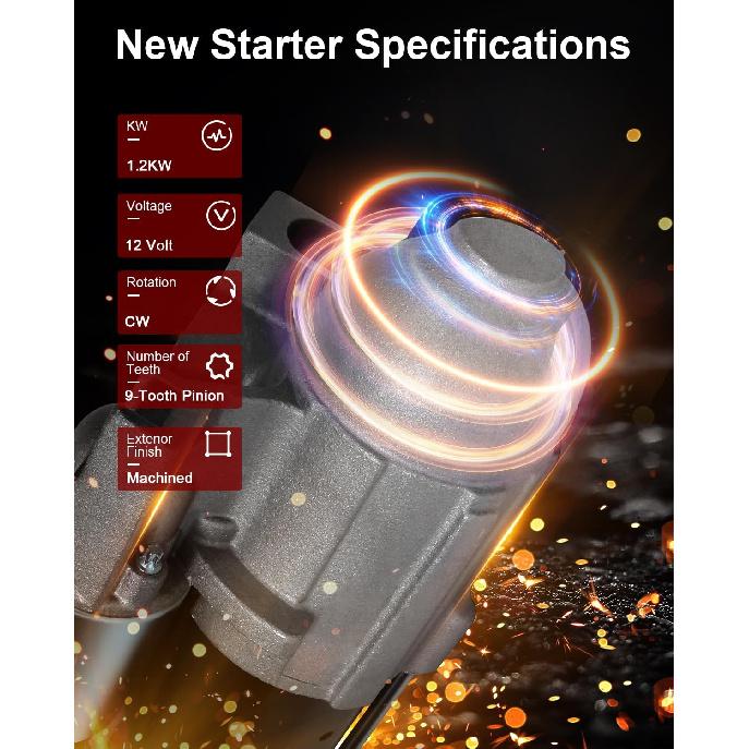 New Starter Compatible for Pontiac for G6 3.9L 2006-2009 for Saturn for Vue 3.5L 2008-2009 for Pontiac for G6 3.5L 2007-2009 1.2kW/12 Volt GDSMOTU
New Starter Compatible for Pontiac for G6 3.9L 2006-2009 for Saturn for Vue 3.5L 2008-2009 for Pontiac for G6 3.5L 2007-2009 1.2kW/12 Volt GDSMOTU
