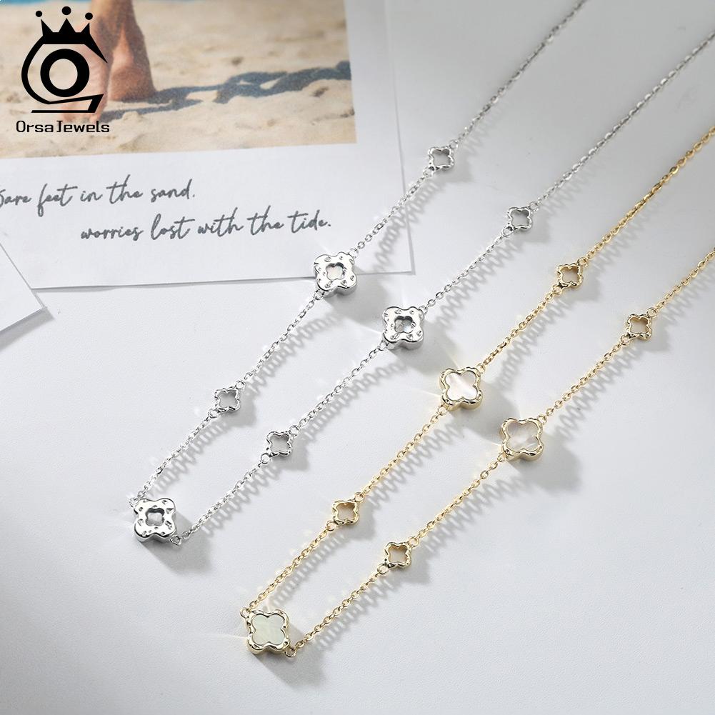 ORSA JEWELS Hollow Clover Luxury Chain Necklace Banquet Party Gift 925 Silver Four Flowers Clover Neck Jewelry Accessories GMN61
ORSA JEWELS Hollow Clover Luxury Chain Necklace Banquet Party Gift 925 Silver Four Flowers Clover Neck Jewelry Accessories GMN61