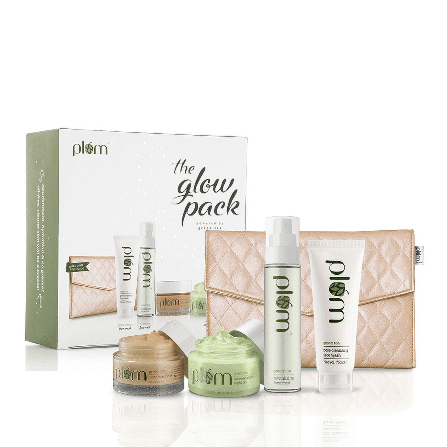 Подарунковий набір масок для обличчя Plum Green Tea Glow Pack | Набір для домашнього догляду за жирною шкірою, набір з 4 продуктів
Подарунковий набір масок для обличчя Plum Green Tea Glow Pack | Набір для домашнього догляду за жирною шкірою, набір з 4 продуктів