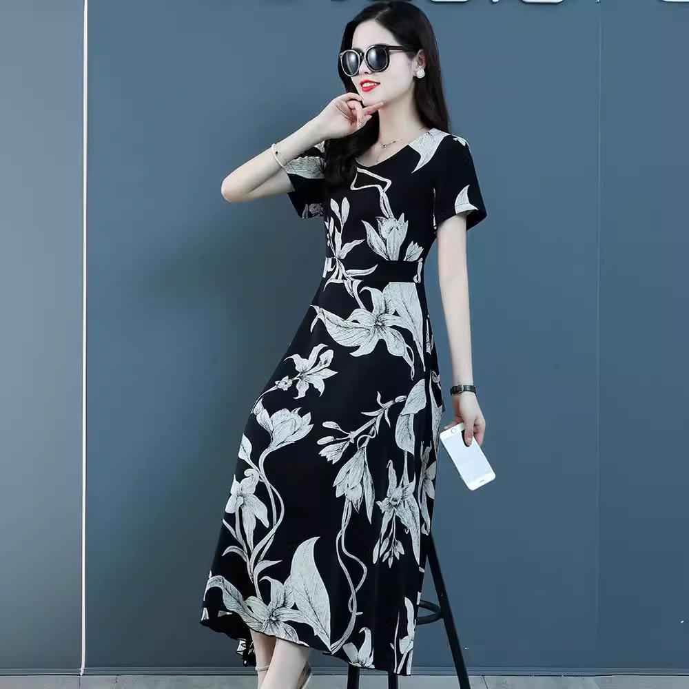 2024 Women’s Trendy Short-Sleeve Long Dress: Summer Loose, Plus Size, High-End, Slimming, and Flattering. XL (108-125 lbs) чёрный
2024 Women’s Trendy Short-Sleeve Long Dress: Summer Loose, Plus Size, High-End, Slimming, and Flattering. XL (108-125 lbs) чёрный