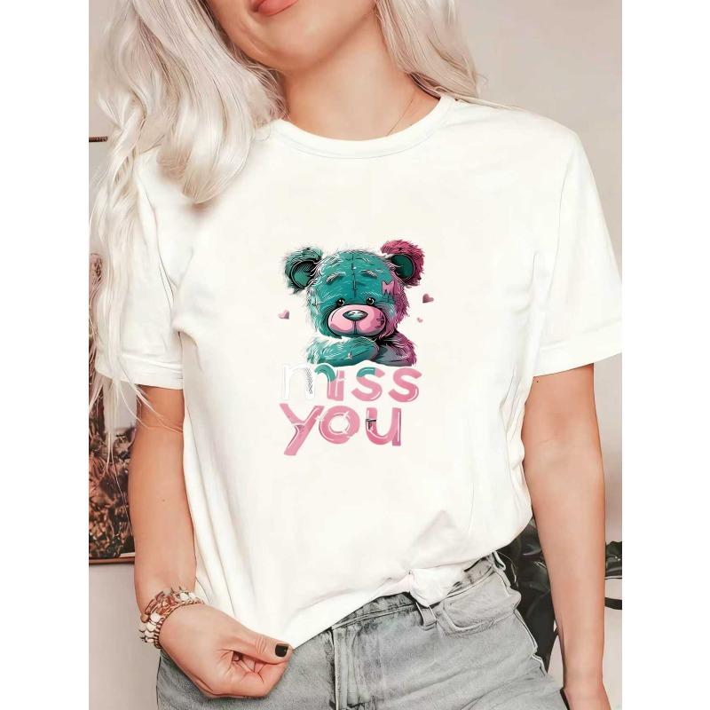 Oversized T Shirt Black Miss You Bear Graphic Print Casual Wear For Women Summer Outfit Streetwear Fashion Top XXXL
Oversized T Shirt Black Miss You Bear Graphic Print Casual Wear For Women Summer Outfit Streetwear Fashion Top XXXL