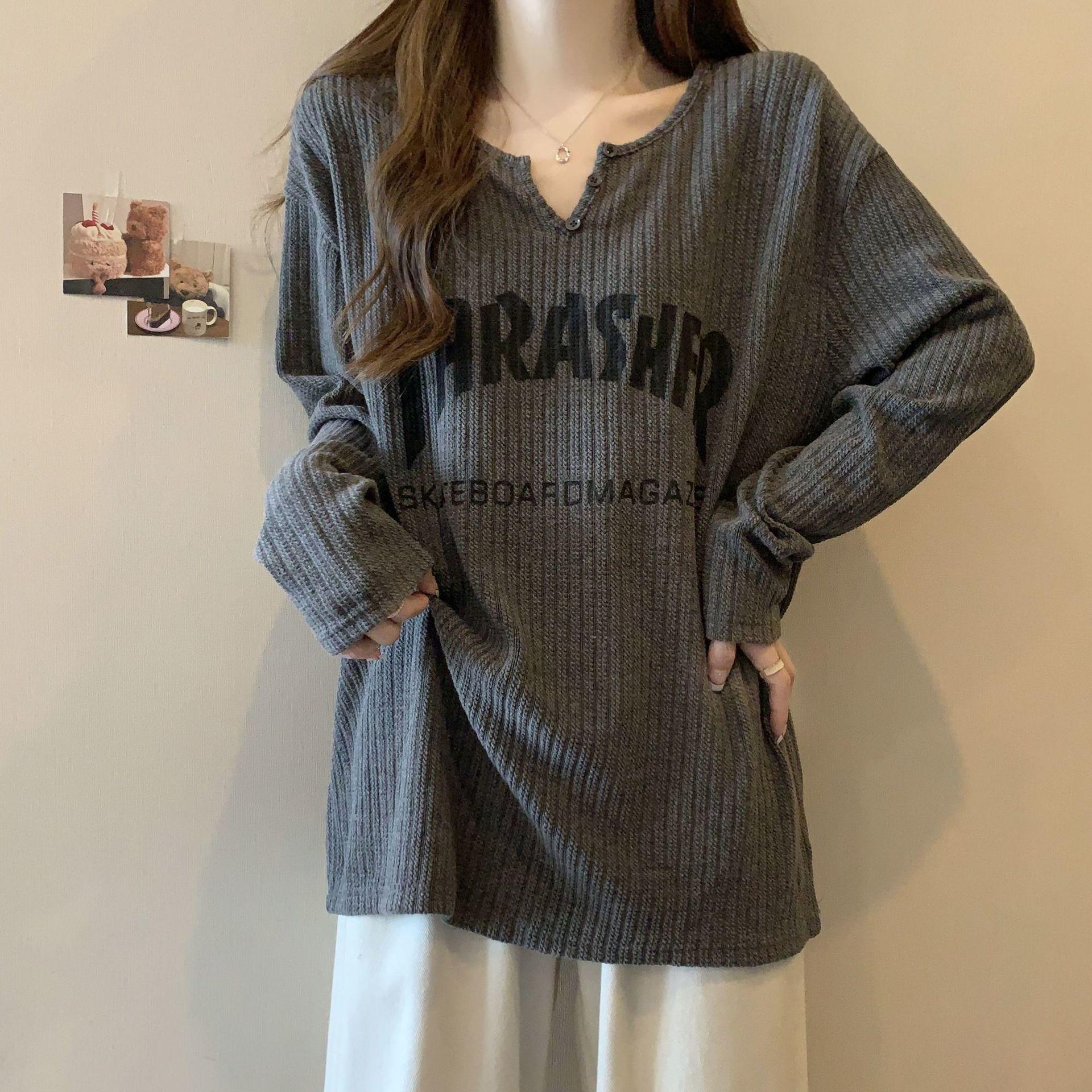 Women s Ribbed Long-Sleeve Base Layer T-Shirt: New Spring/Autumn/Winter Style, Loose Fit, Slimming, Plus Size, Mid-Length M темно-сірий
Women s Ribbed Long-Sleeve Base Layer T-Shirt: New Spring/Autumn/Winter Style, Loose Fit, Slimming, Plus Size, Mid-Length M темно-сірий