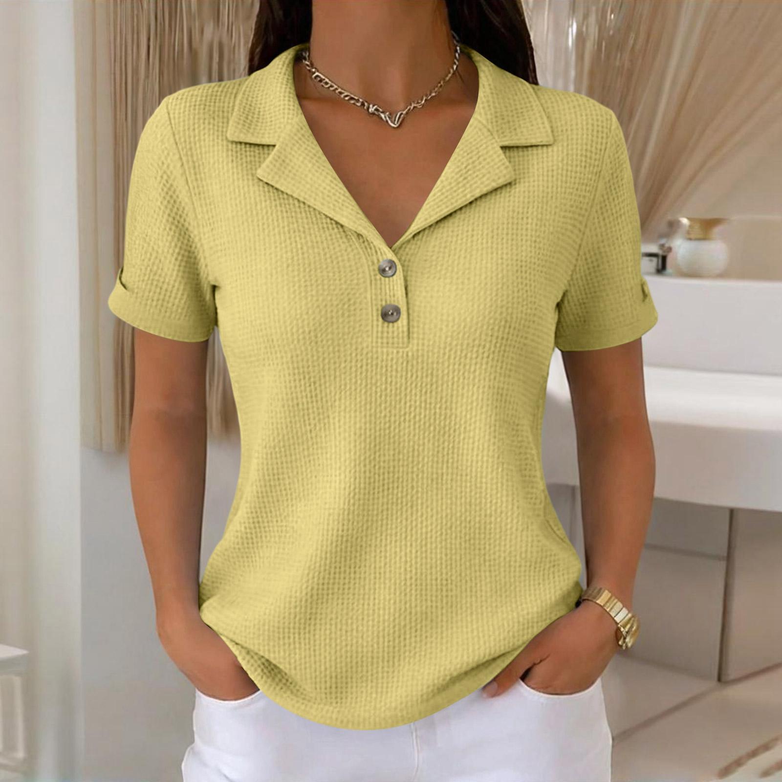 Women s Fashion -Color T-Shirt — Retro Lapel, Button-Front, -Knit — Casual Daily & Commute — Spring/Summer Short-Sleeve Top XL жовтий
Women s Fashion -Color T-Shirt — Retro Lapel, Button-Front, -Knit — Casual Daily & Commute — Spring/Summer Short-Sleeve Top XL жовтий