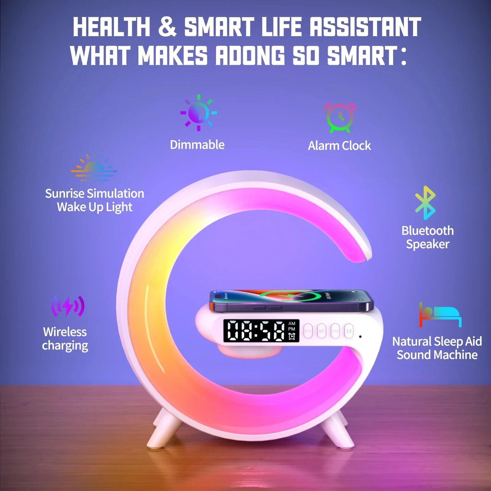 Многофункциональный Bluetooth-динамик, аудио TF RGB, ночник, 15 Вт, беспроводная подставка для быстрого зарядного устройства, подставка для телефона 14 13 android
Многофункциональный Bluetooth-динамик, аудио TF RGB, ночник, 15 Вт, беспроводная подставка для быстрого зарядного устройства, подставка для телефона 14 13 android