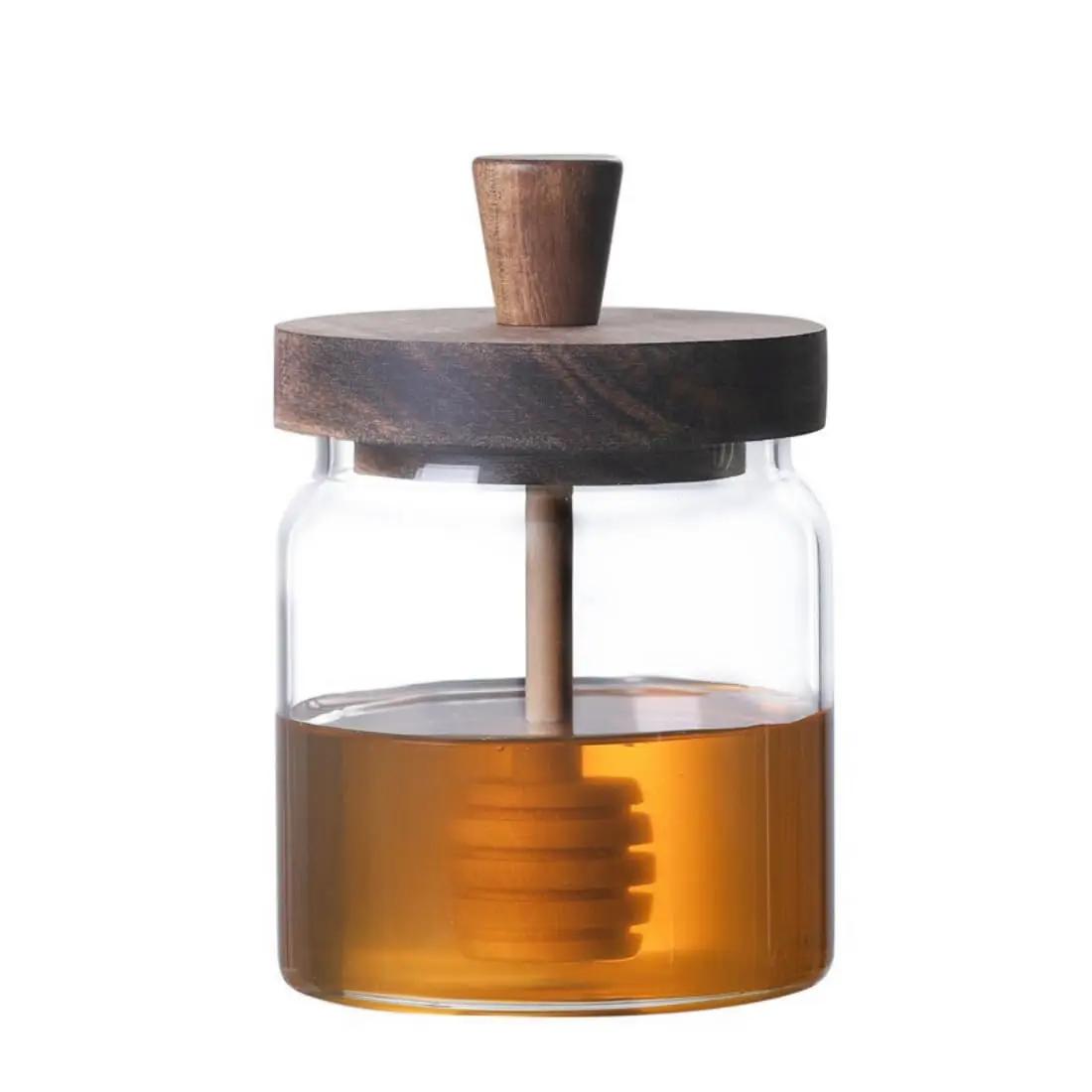 Honey container Honey pot sealed glass honey jar with dip stick and wooden lid Mason jar for household kitchen чистий
Honey container Honey pot sealed glass honey jar with dip stick and wooden lid Mason jar for household kitchen чистий