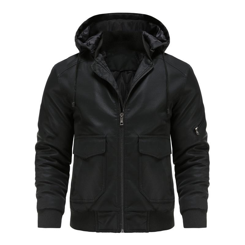 Men s Trendy Loose Fit Multi-Pocket Leather Jacket with Hood (European Plus Size) 3XL чорний
Men s Trendy Loose Fit Multi-Pocket Leather Jacket with Hood (European Plus Size) 3XL чорний