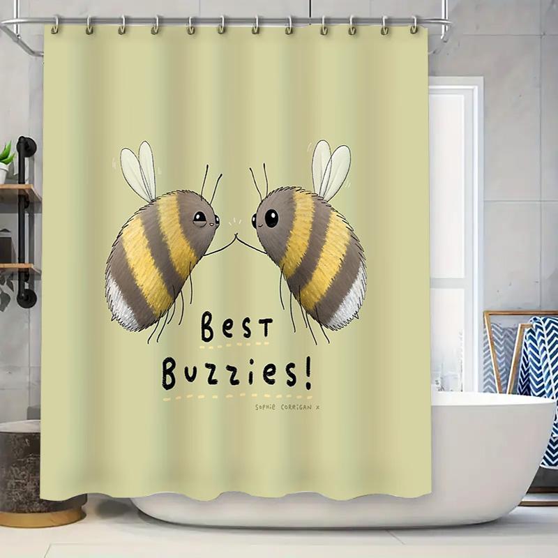 Bee Shower Curtain Cute Honeycomb Pattern Bathroom Decor Nature Lover Gift Home Textile Waterproof Fabric Showercurtain W60H190(CM)-1 Pcs
Bee Shower Curtain Cute Honeycomb Pattern Bathroom Decor Nature Lover Gift Home Textile Waterproof Fabric Showercurtain W60H190(CM)-1 Pcs