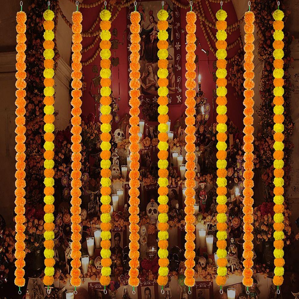 Indian Style Fake Plant Artificial Wedding Garlands For Halloween Day of The Dead STYLE 34
Indian Style Fake Plant Artificial Wedding Garlands For Halloween Day of The Dead STYLE 34