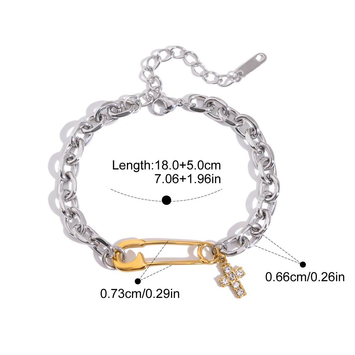 Yori Trendy Small Zircon Cross Pendant Paper Clip Bracelet Fashion Chic Sexy Jewelry Waterproof Wholesale Gift Women
Yori Trendy Small Zircon Cross Pendant Paper Clip Bracelet Fashion Chic Sexy Jewelry Waterproof Wholesale Gift Women