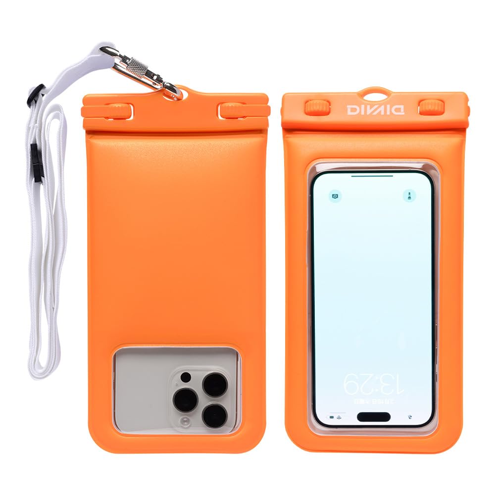 DIVAID Floating Waterproof Case for IP68 with Shoulder Strap Floating Compatible with iPhone and Android Neck Screen Photo and Calls Without Inserting
DIVAID Floating Waterproof Case for IP68 with Shoulder Strap Floating Compatible with iPhone and Android Neck Screen Photo and Calls Without Inserting