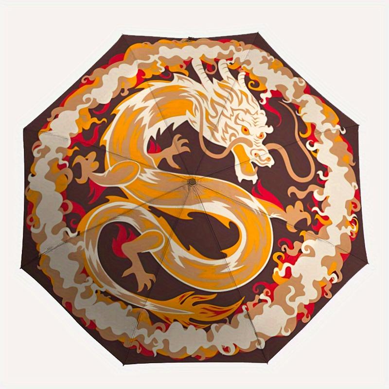 1pc Dragon Flames Automatic Open/close Folding Compact Umbrella, 8-Rib Sturdy Canopy, Lightweight Portable, Everyday Use, Gift, Outdoor Umbrella, Trav
1pc Dragon Flames Automatic Open/close Folding Compact Umbrella, 8-Rib Sturdy Canopy, Lightweight Portable, Everyday Use, Gift, Outdoor Umbrella, Trav