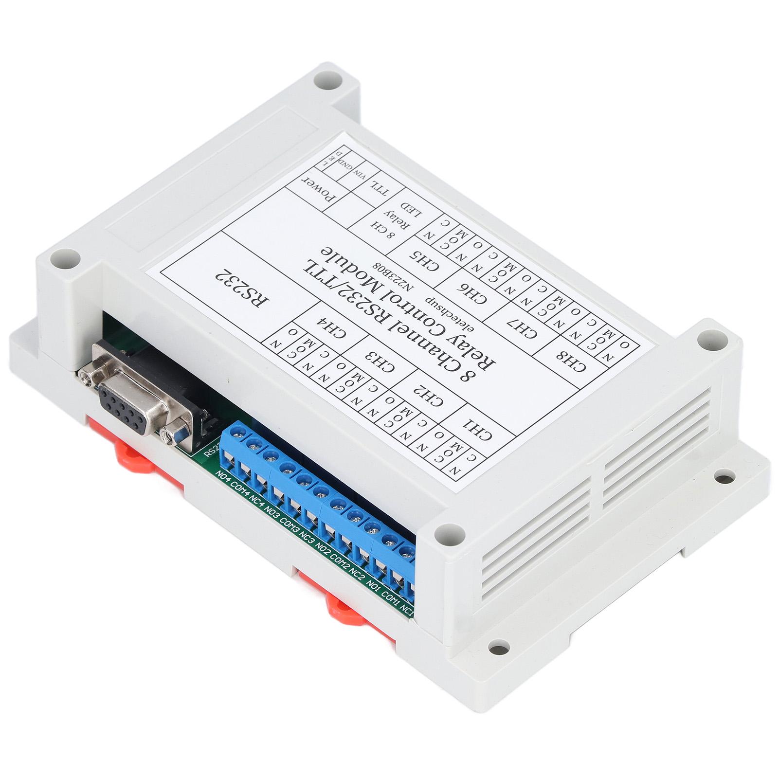 N223B08 8CH DC 12V RS232 Relay Module Serial Port Remote Control Switch Board with LEDWith Shell
N223B08 8CH DC 12V RS232 Relay Module Serial Port Remote Control Switch Board with LEDWith Shell