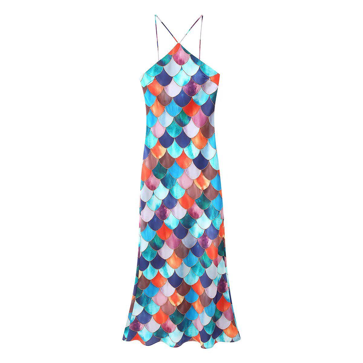 2025 Spring Women s Halter Neck Sleeveless Satin Print Dress – European & American Fashion Extra Small
2025 Spring Women s Halter Neck Sleeveless Satin Print Dress – European & American Fashion Extra Small