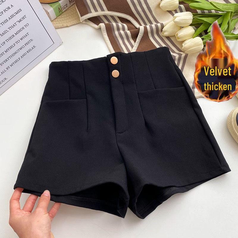 Женские шорты А-силуэта с высокой посадкой, черные, на флисовой подкладке Extra Small чёрный
Женские шорты А-силуэта с высокой посадкой, черные, на флисовой подкладке Extra Small чёрный