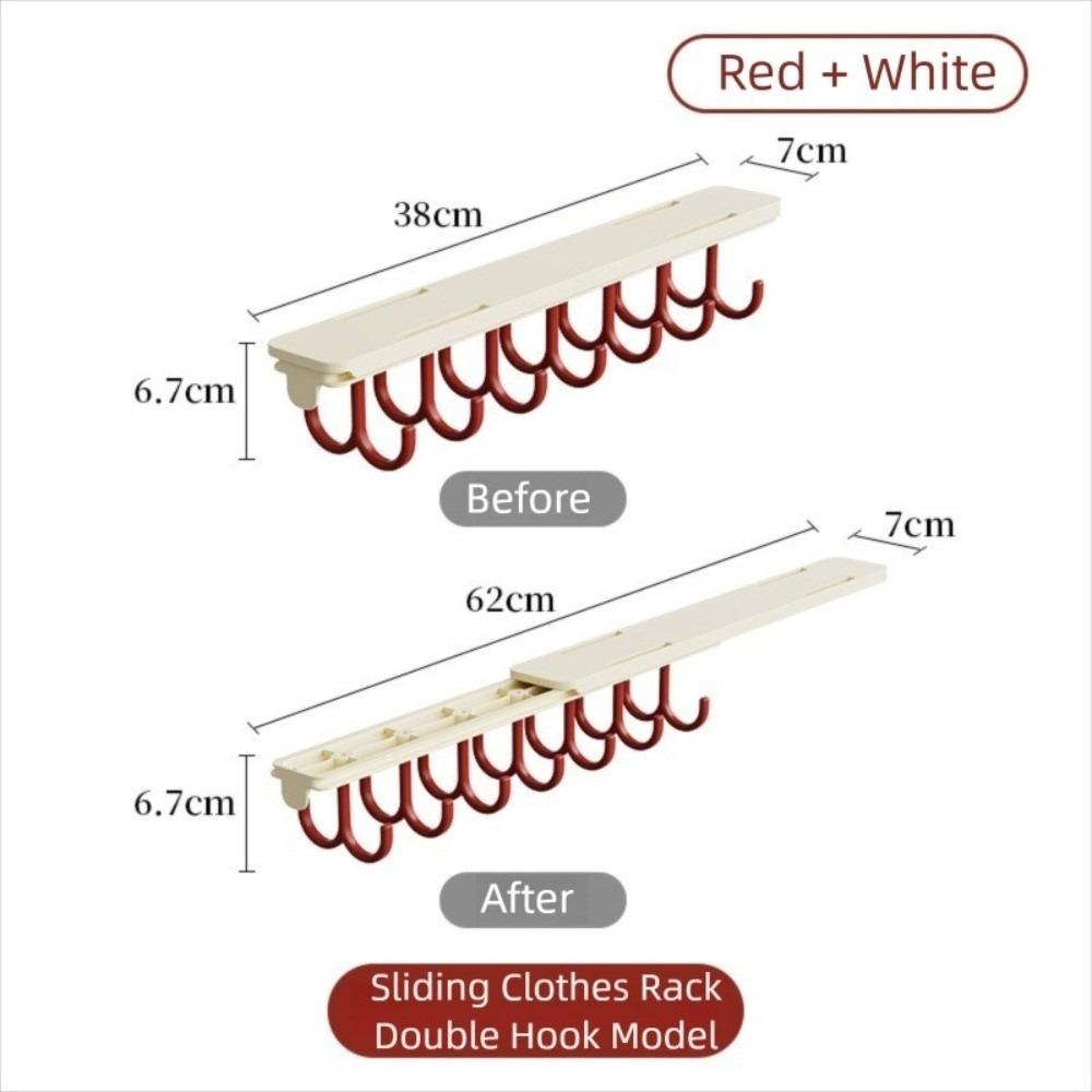 Space Saving Clothes Drying Rack Retractable Sliding Rail Storage Hanger Underwear червоний/бежевий
Space Saving Clothes Drying Rack Retractable Sliding Rail Storage Hanger Underwear червоний/бежевий