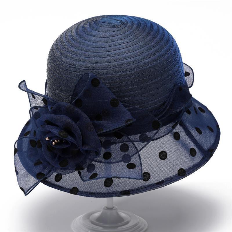 Organza Sun Hats Women Flower Summer Party Wedding Caps Female Elegant Floral Church Hats 2021 New Fashion Anti-UV Beach Caps темно-синього кольору
Organza Sun Hats Women Flower Summer Party Wedding Caps Female Elegant Floral Church Hats 2021 New Fashion Anti-UV Beach Caps темно-синього кольору