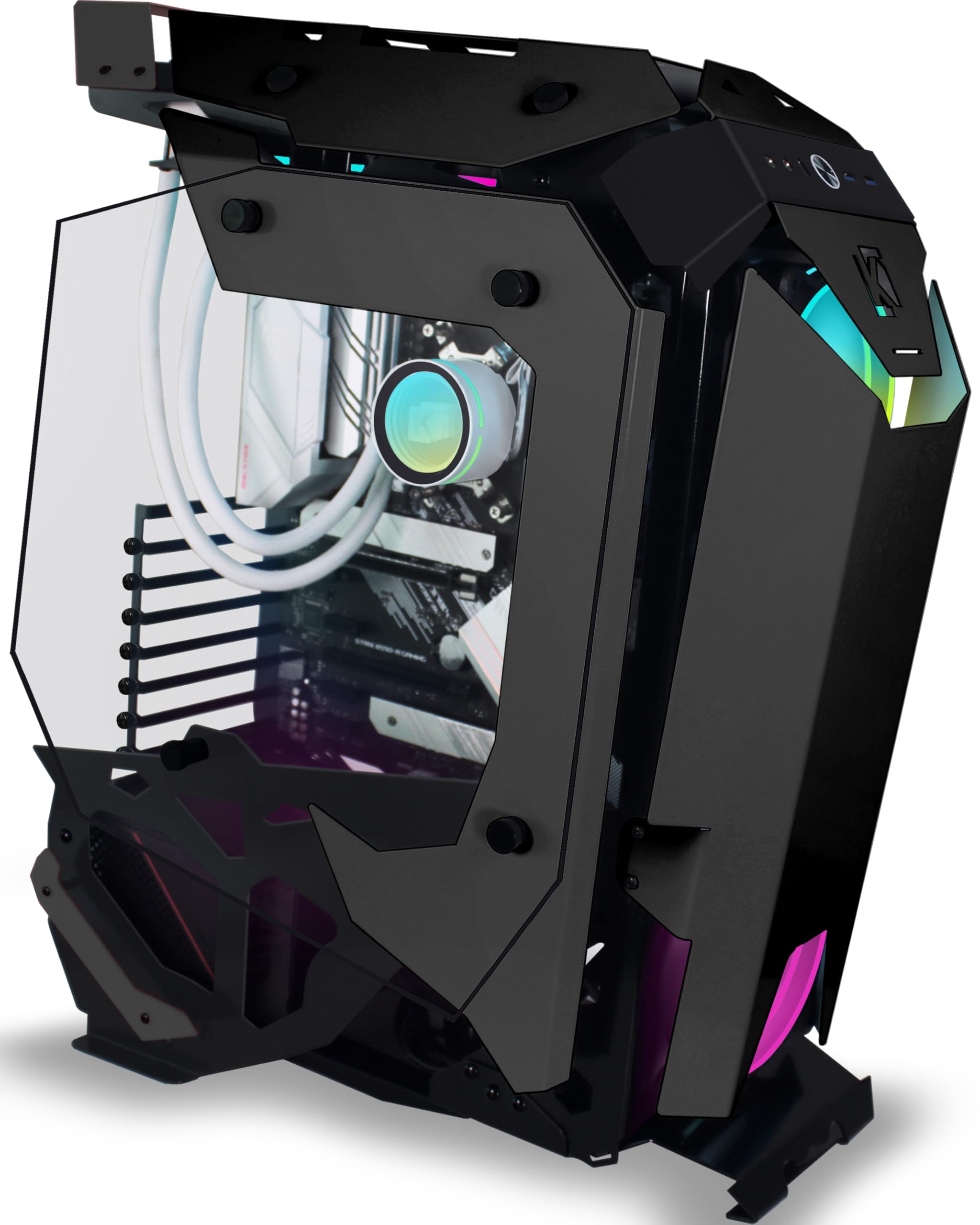 KEDIERS C650 PC Case Mid Tower, PC Case ATX 2 4mm Thick Tempered Glass ATXM-ATXITXMicro-ATX Motherboard Compatible Air Cooling Compatible 360
KEDIERS C650 PC Case Mid Tower, PC Case ATX 2 4mm Thick Tempered Glass ATXM-ATXITXMicro-ATX Motherboard Compatible Air Cooling Compatible 360