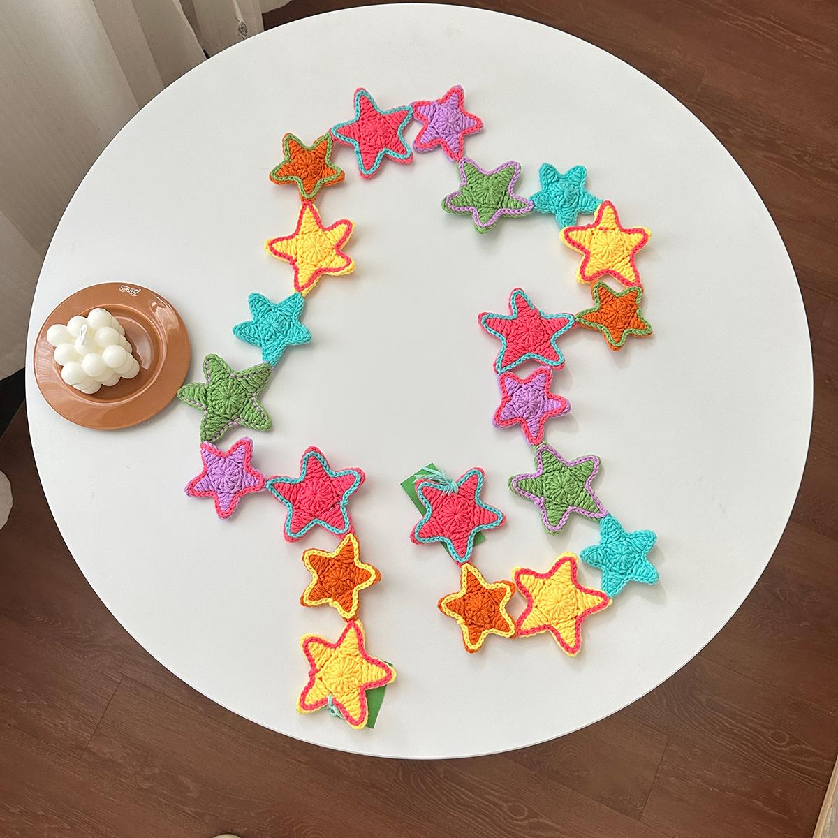 A Cute Star Nylon Scarf With Handmade Double-Layered Five-Pointed Star Decoration, Cute Star Neck Warmer For Spring, Autumn, And Winter, Handmade
A Cute Star Nylon Scarf With Handmade Double-Layered Five-Pointed Star Decoration, Cute Star Neck Warmer For Spring, Autumn, And Winter, Handmade