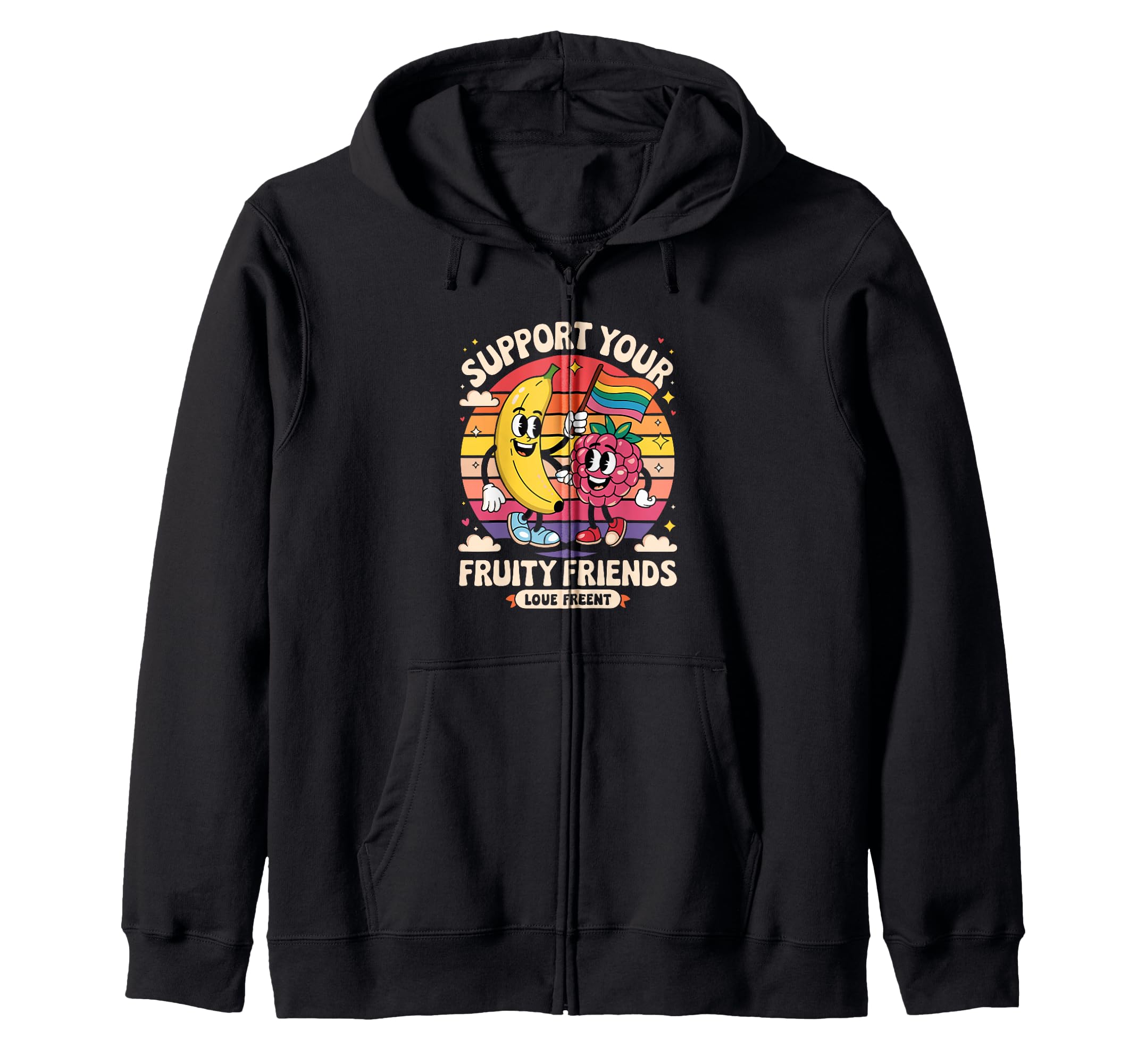 Friends Pride Rainbow Love Zip Hoodie чорний
Friends Pride Rainbow Love Zip Hoodie чорний