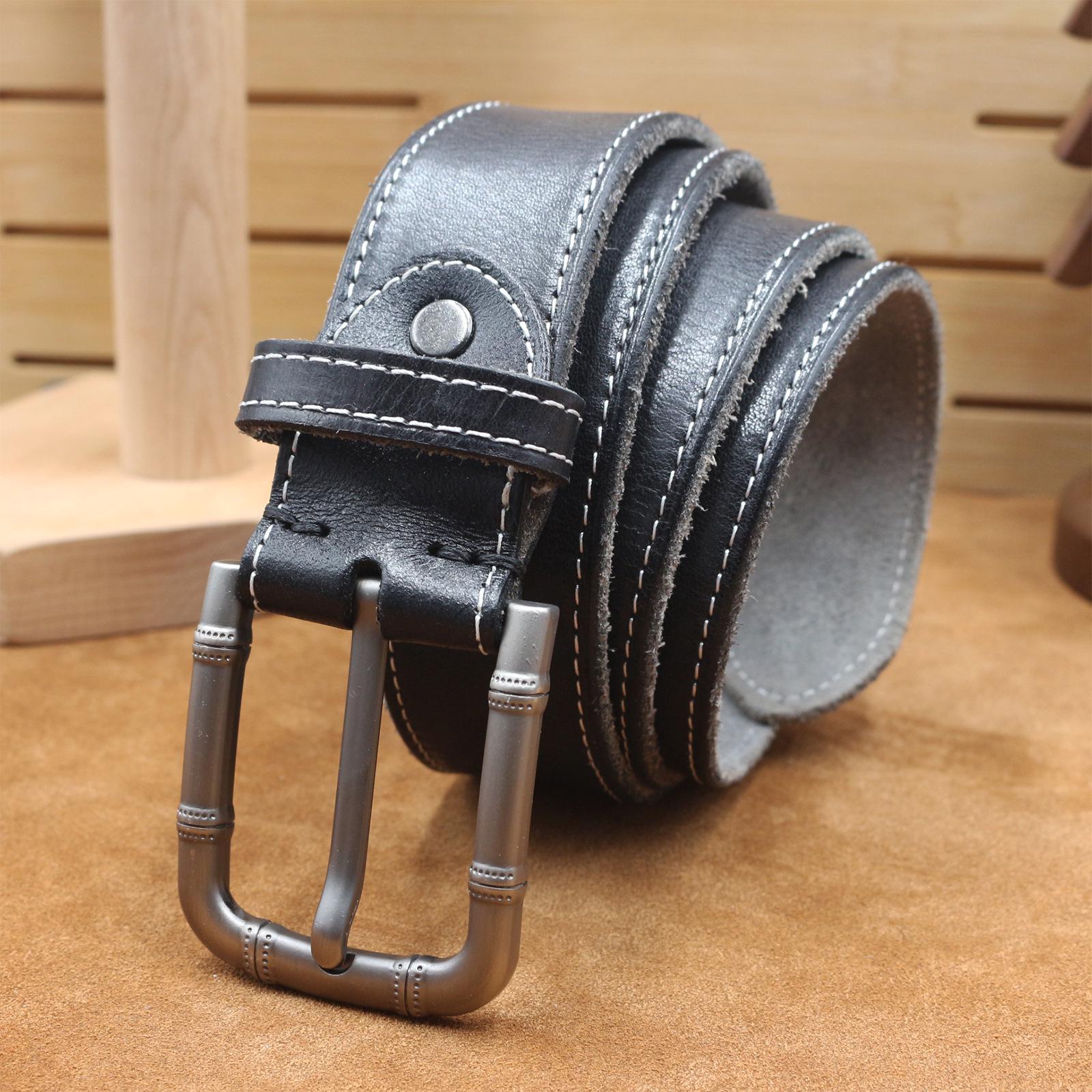 Винтажный мужской ремень из натуральной кожи с модной пряжкой, верхний слой коровьей кожи, идеально подходит для джинсов 120 cm чёрный
Винтажный мужской ремень из натуральной кожи с модной пряжкой, верхний слой коровьей кожи, идеально подходит для джинсов 120 cm чёрный