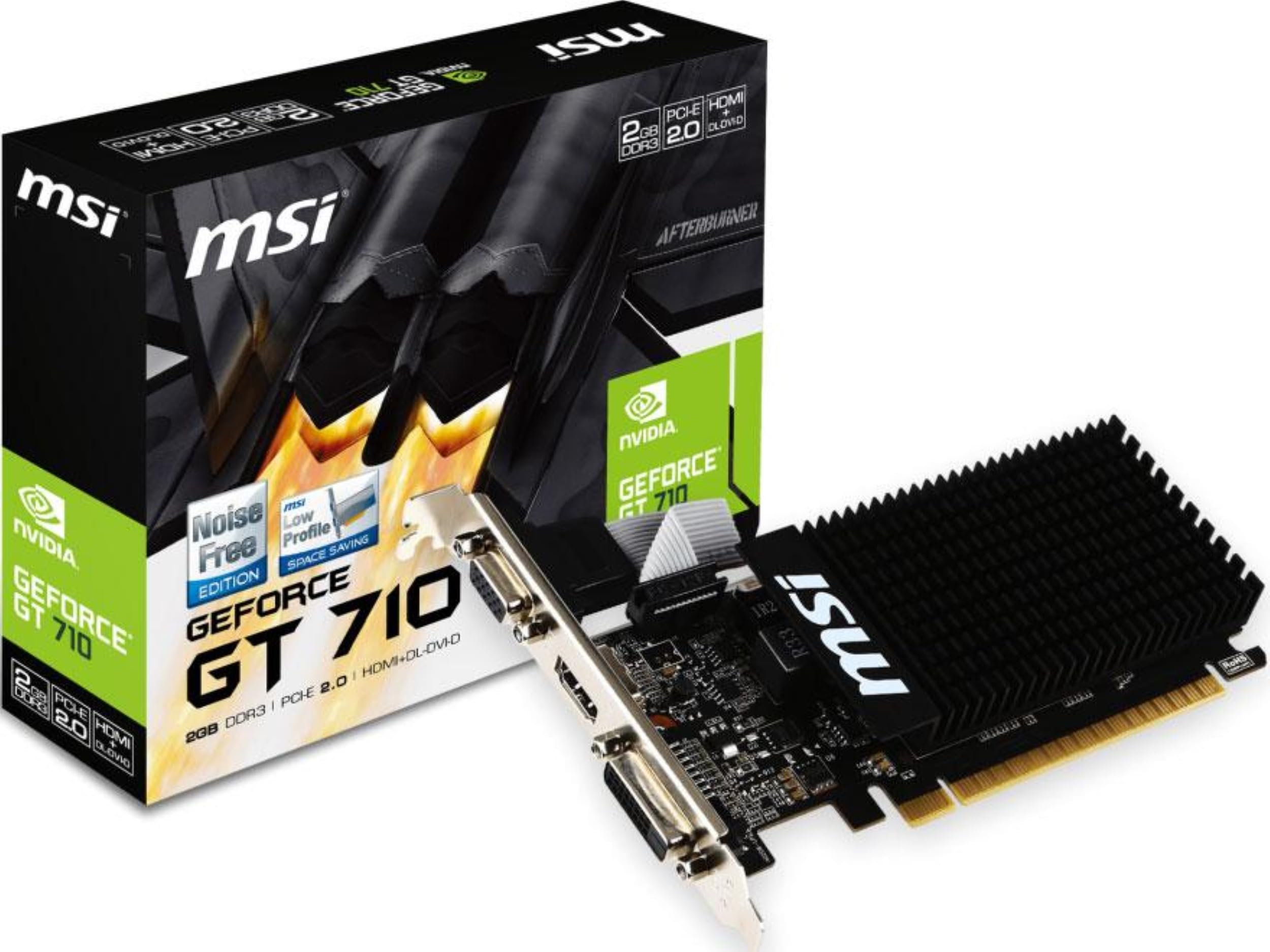 MSI Fanless Low Profile GeForce GT 710 Graphics Card with 2GB Memory GT 710 2GD3H LP
MSI Fanless Low Profile GeForce GT 710 Graphics Card with 2GB Memory GT 710 2GD3H LP