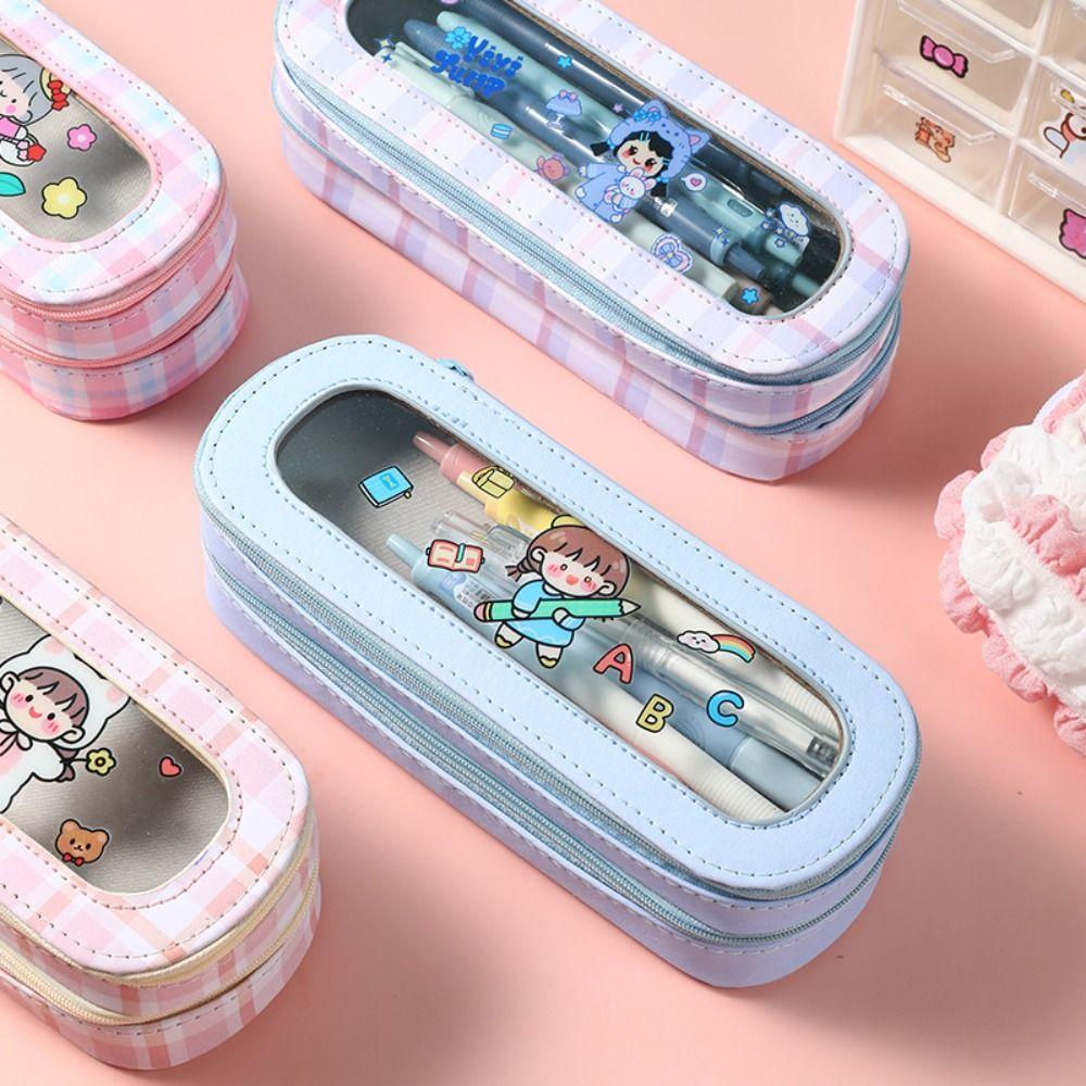 Portable Pencil Case Transparent Pen Case Durable Stationery Box Student School Supplies
Portable Pencil Case Transparent Pen Case Durable Stationery Box Student School Supplies