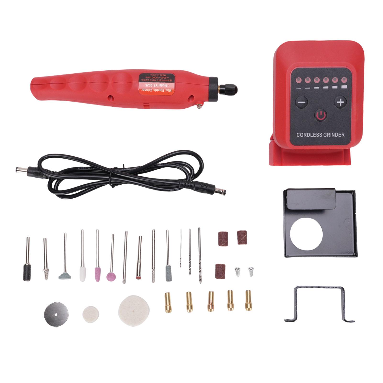 Small Cordless Grinder 20V Rechargeable Battery Powered Drill 6000-18000rpm Rotary Tool Electric
Small Cordless Grinder 20V Rechargeable Battery Powered Drill 6000-18000rpm Rotary Tool Electric