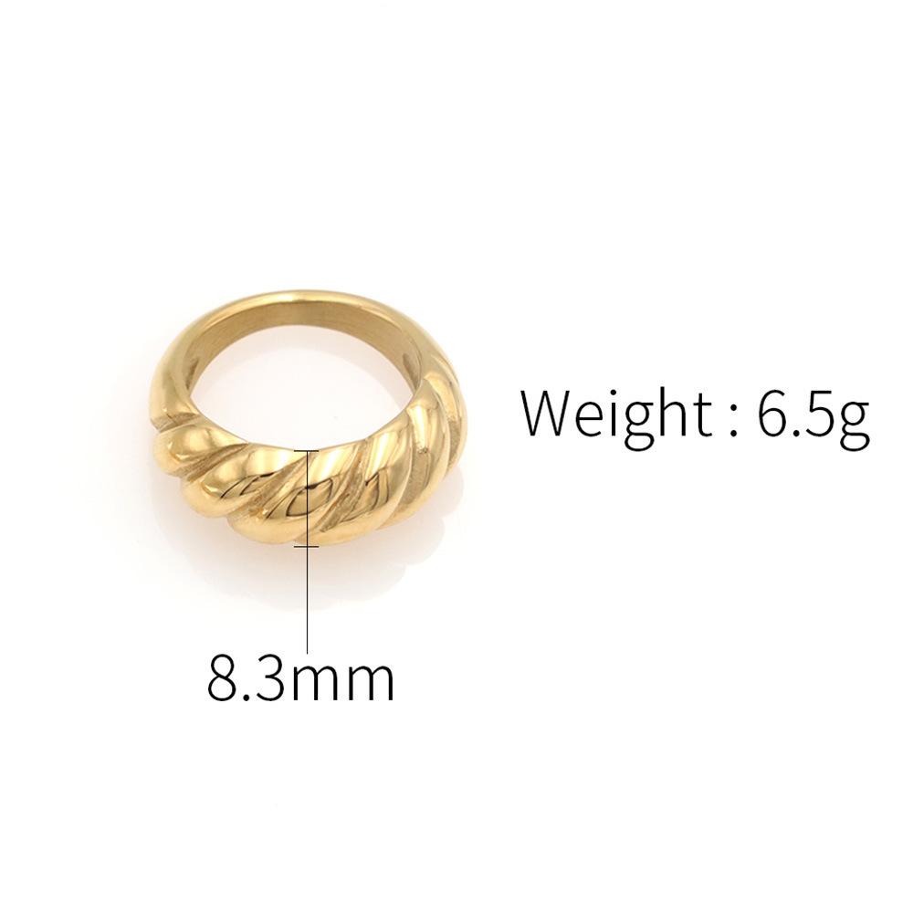 Light Luxury Bread Ring Can T Fade, Niche Ring 18K Titanium Steel Croissant Ring Wind No. 8
Light Luxury Bread Ring Can T Fade, Niche Ring 18K Titanium Steel Croissant Ring Wind No. 8