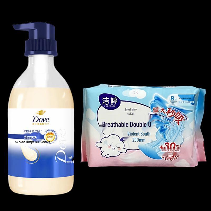 Dove Intensive Nourishment Shampoo & JieTing Sanitary Pads Bundle
Dove Intensive Nourishment Shampoo & JieTing Sanitary Pads Bundle