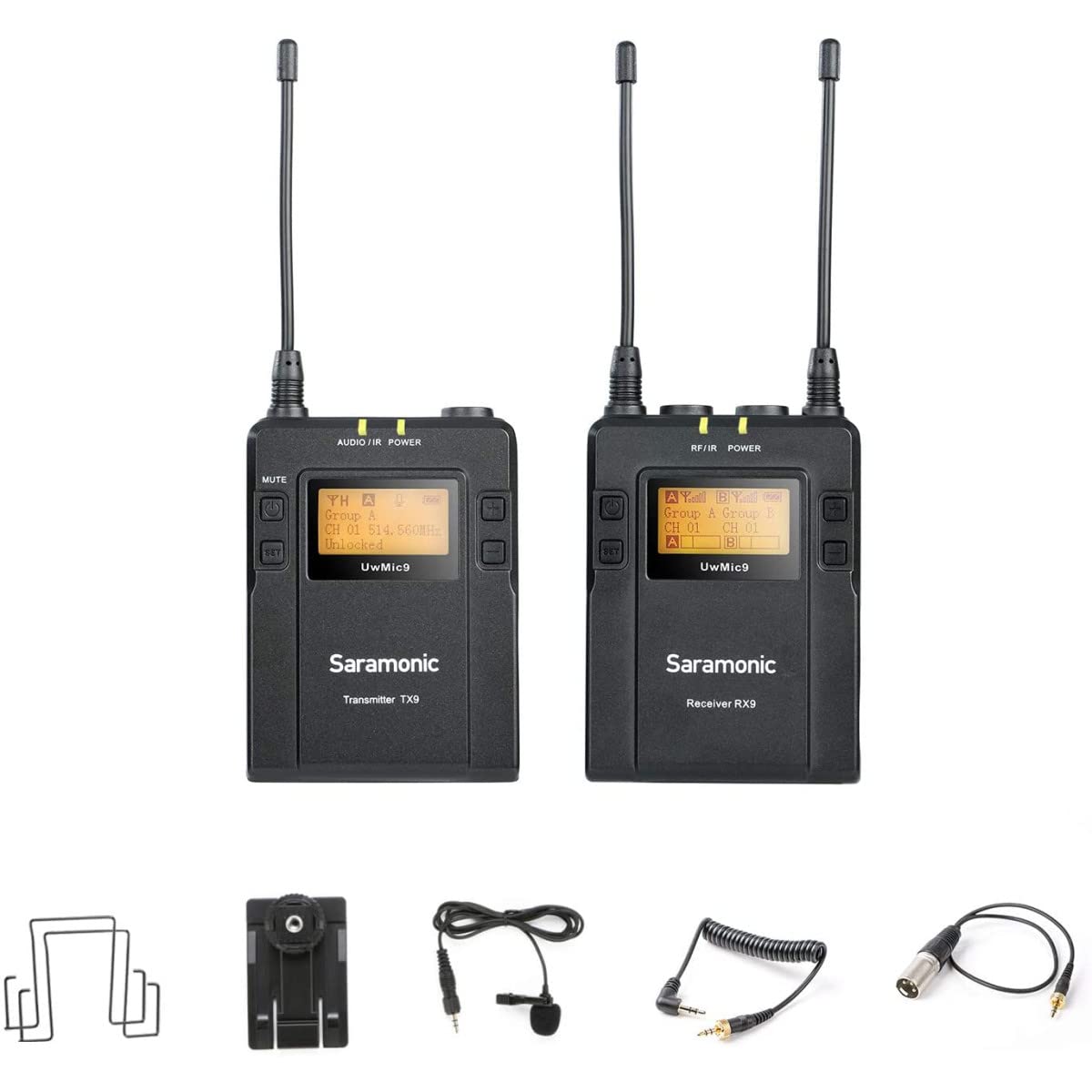 Salamonic UwMIC9 96 Channel Digital UHF Wireless Lavalier Microphone System with RX9 Portable Receiver and TX9 Bodypack Transmitter
Salamonic UwMIC9 96 Channel Digital UHF Wireless Lavalier Microphone System with RX9 Portable Receiver and TX9 Bodypack Transmitter