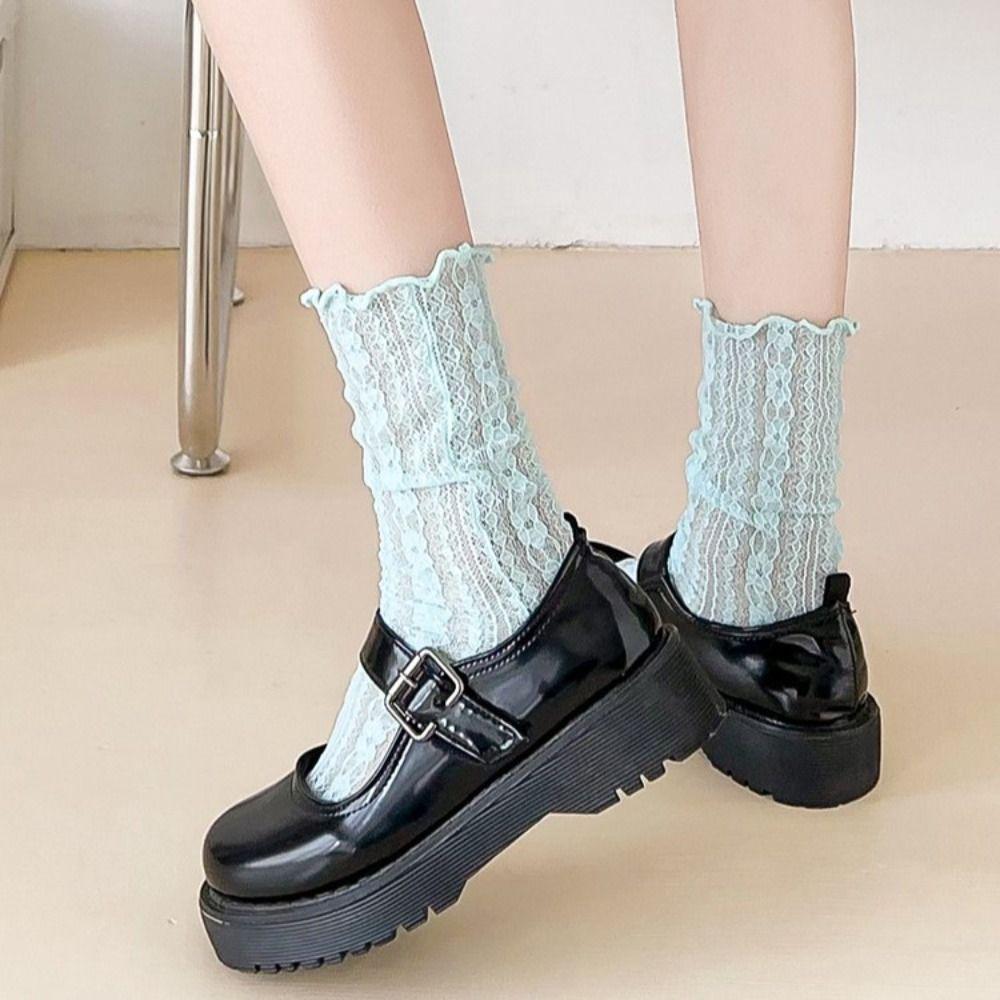 and Summer Wearproof Elastic Korean Lace Socks Cotton Flower Print Hosiery Women Translucent Socks телесный
and Summer Wearproof Elastic Korean Lace Socks Cotton Flower Print Hosiery Women Translucent Socks телесный