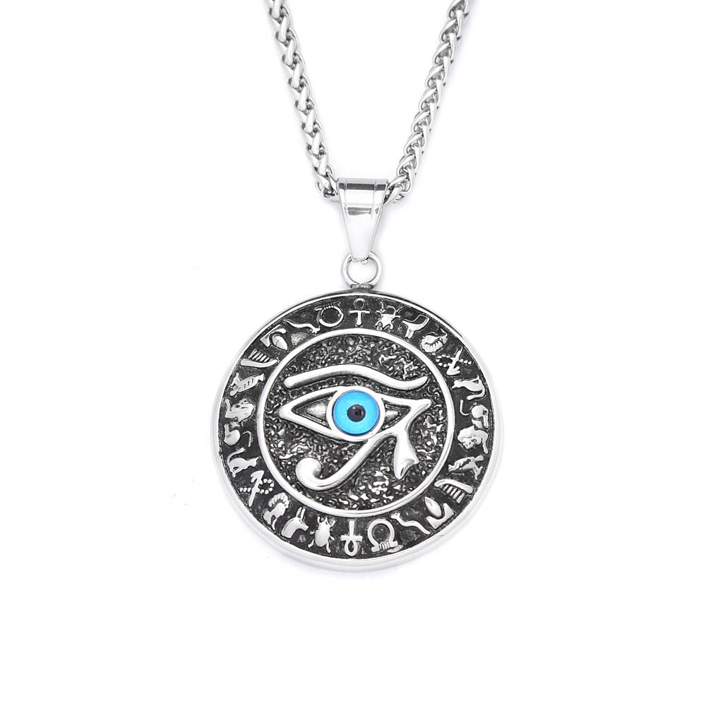 New Vintage Eye of Horus Pendant Necklace for Men Women Stainless Steel Personality Punk Religious Jewelry Gifts Dropshipping 60CM
New Vintage Eye of Horus Pendant Necklace for Men Women Stainless Steel Personality Punk Religious Jewelry Gifts Dropshipping 60CM