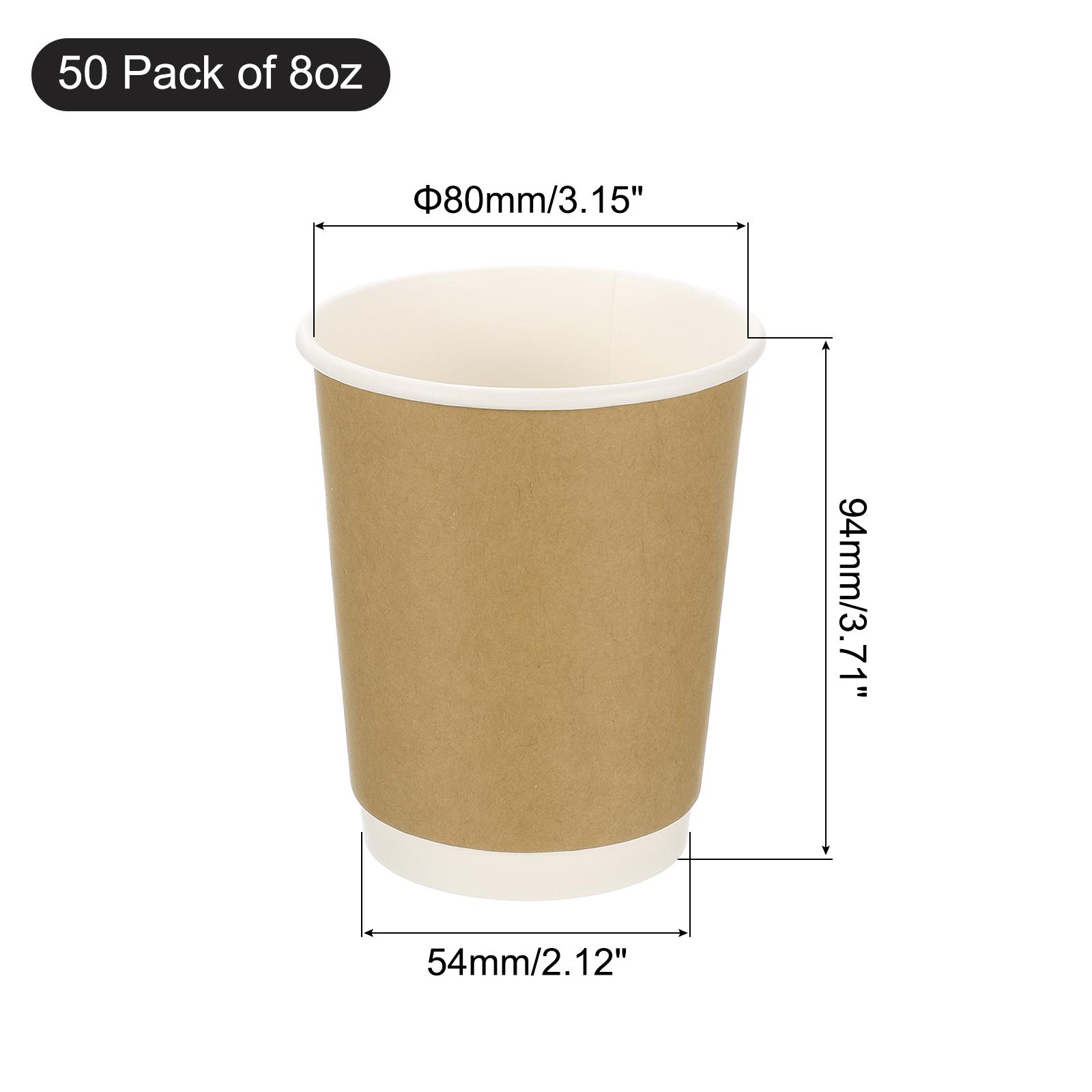 50pcs Disposable Kraft Paper Coffee Cups 270ml-700ml Double-Layer Hot/Cold Cups for Water Milk Juice for Party Picnic Travel 50pcs
50pcs Disposable Kraft Paper Coffee Cups 270ml-700ml Double-Layer Hot/Cold Cups for Water Milk Juice for Party Picnic Travel 50pcs