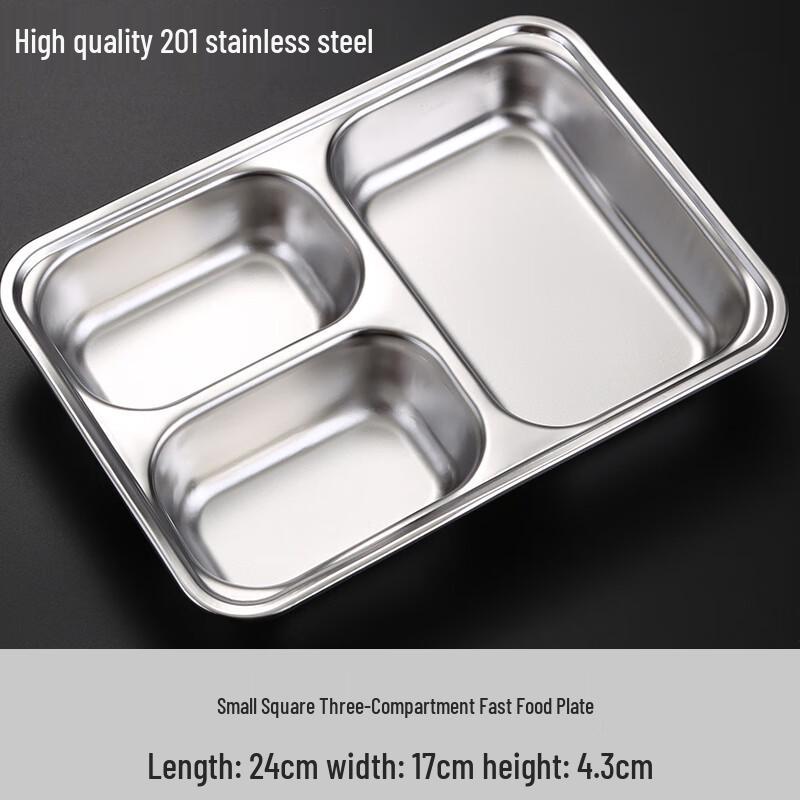 Stainless Steel 3-Compartment Meal Tray
Stainless Steel 3-Compartment Meal Tray