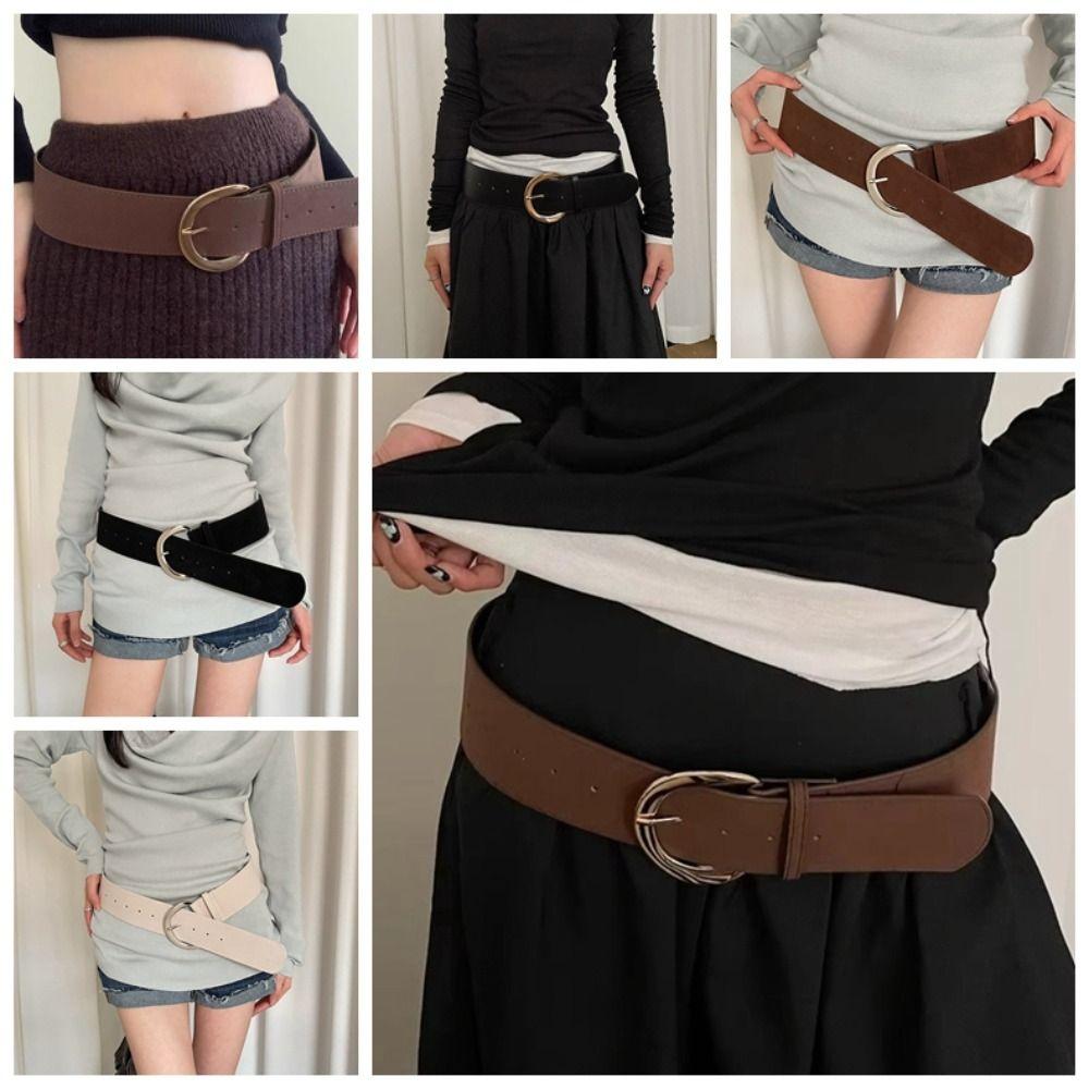 Jeans Girdle Leather Waistband Metal Buckle Western Cowboy Belt Fashion Women Wide Belt Student золотий/кавовий
Jeans Girdle Leather Waistband Metal Buckle Western Cowboy Belt Fashion Women Wide Belt Student золотий/кавовий