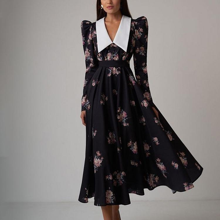 Clacive Fashion Свободные женские платья миди с длинными рукавами и лацканами с принтом и высокой талией 2024
Clacive Fashion Свободные женские платья миди с длинными рукавами и лацканами с принтом и высокой талией 2024