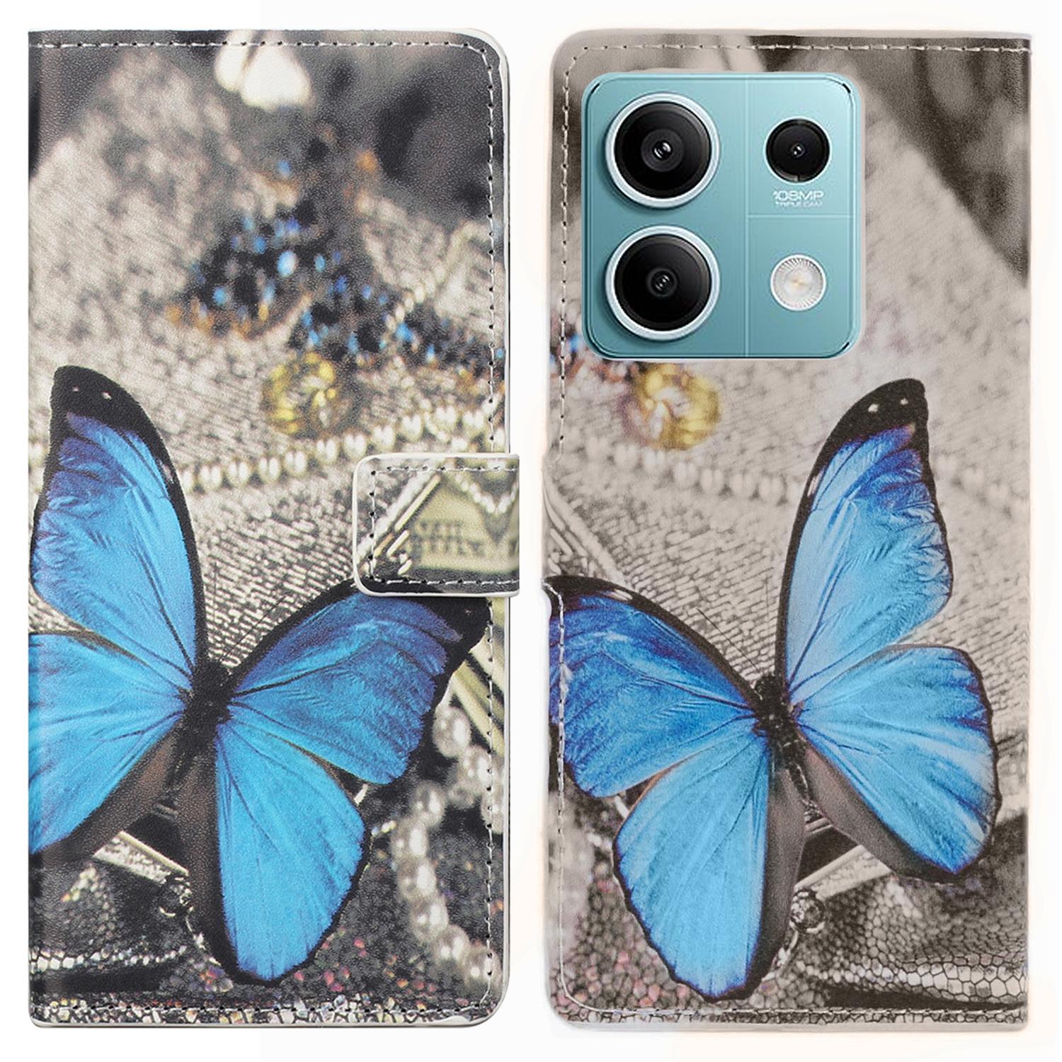 For Xiaomi Redmi Note 13 5G Phone Case Leather Pattern Printing Wallet Flip Cover Blue Butterfly
For Xiaomi Redmi Note 13 5G Phone Case Leather Pattern Printing Wallet Flip Cover Blue Butterfly