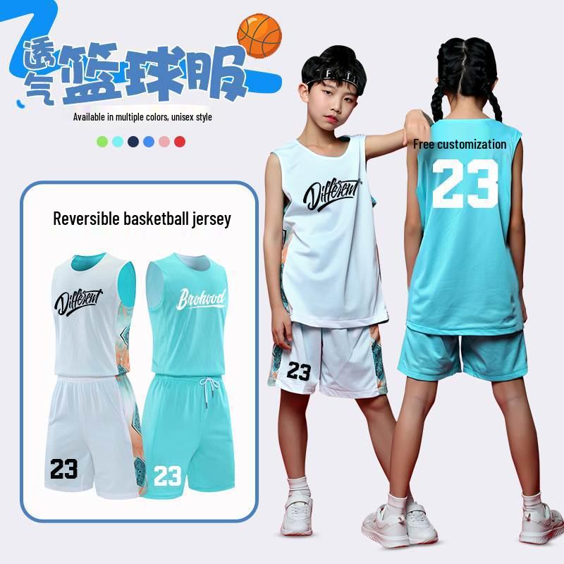 Kids Reversible Basketball Uniform Set: Boys & Girls Team Summer Jersey S (145-150cm; 35-40kg)
Kids Reversible Basketball Uniform Set: Boys & Girls Team Summer Jersey S (145-150cm; 35-40kg)