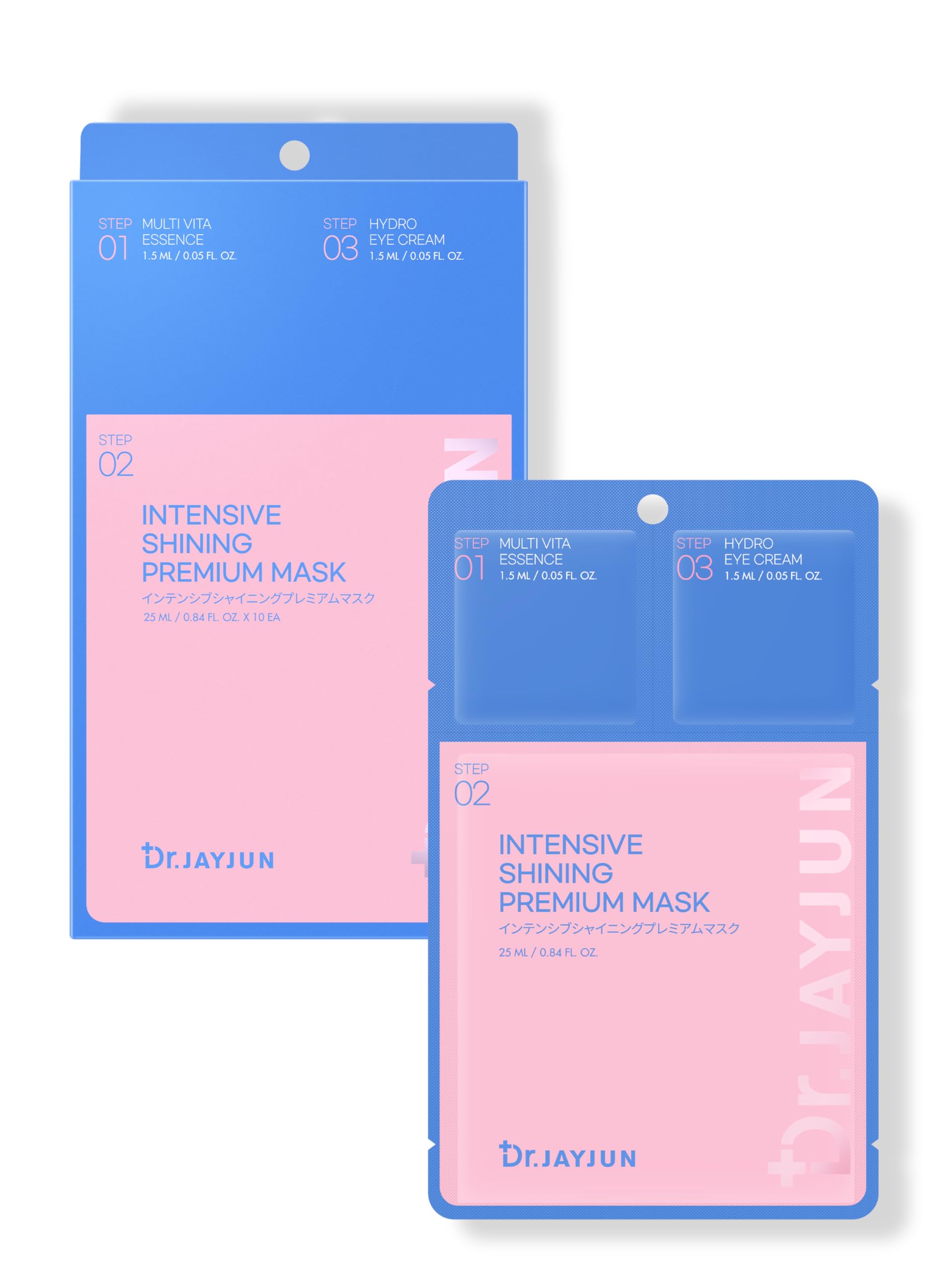 JAYJUN Korean Cosmetic Dermatology Sheet Mask Face Pack Shining Premium Dr. 3-Step (Intensive Mask)
JAYJUN Korean Cosmetic Dermatology Sheet Mask Face Pack Shining Premium Dr. 3-Step (Intensive Mask)