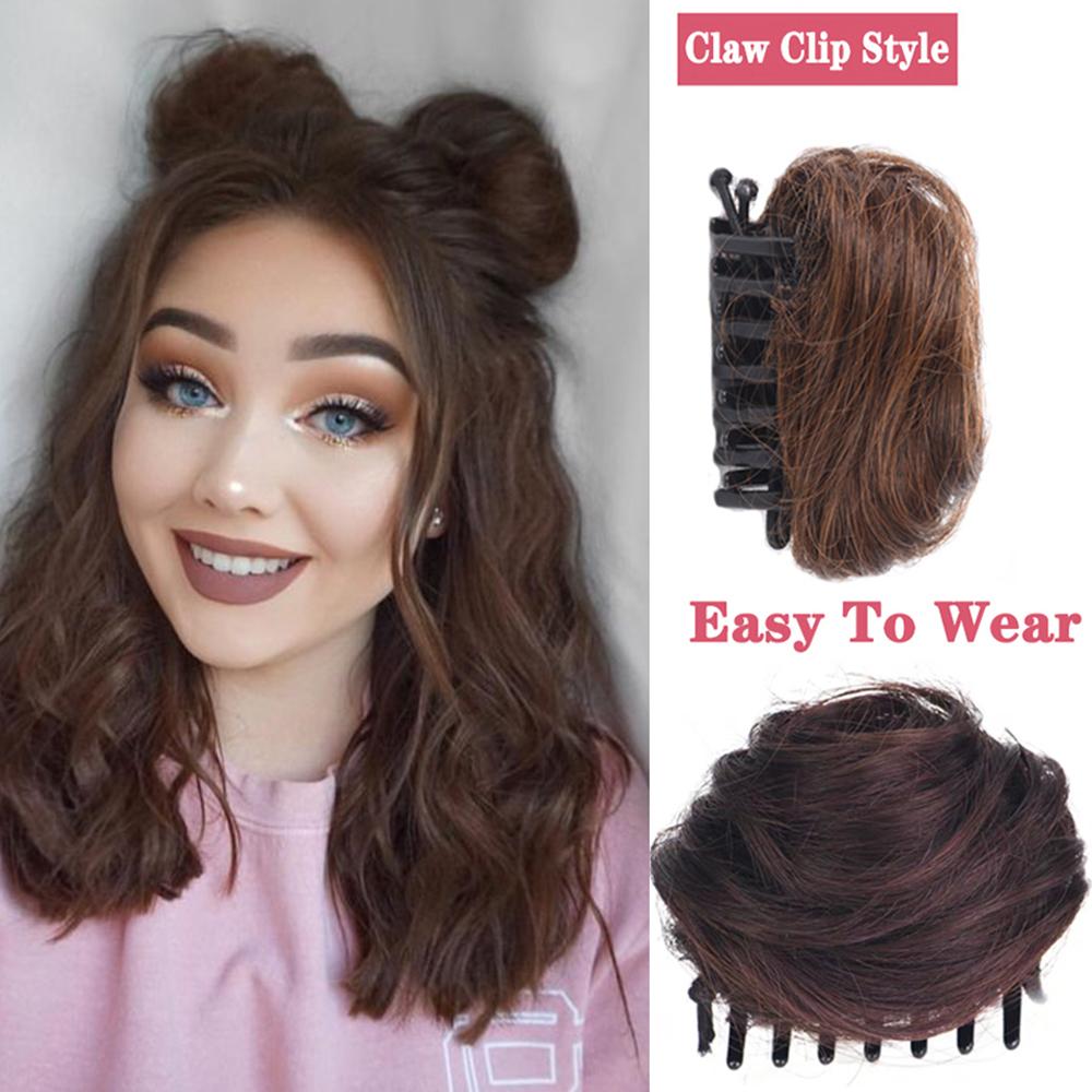 Short Synthetic Hair Messy Chignon Clip-on Hair Bun Claw Hair Bun Hairpiece Wig Hair Extensions black-Curly hair
Short Synthetic Hair Messy Chignon Clip-on Hair Bun Claw Hair Bun Hairpiece Wig Hair Extensions black-Curly hair