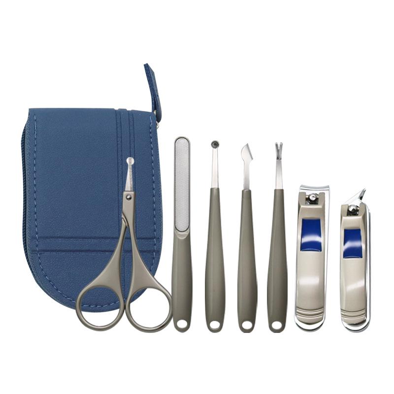 7-Piece Nail Care Kit: Clippers, Scissors, Pliers & Foot Tools in Portable Leather Bag
7-Piece Nail Care Kit: Clippers, Scissors, Pliers & Foot Tools in Portable Leather Bag