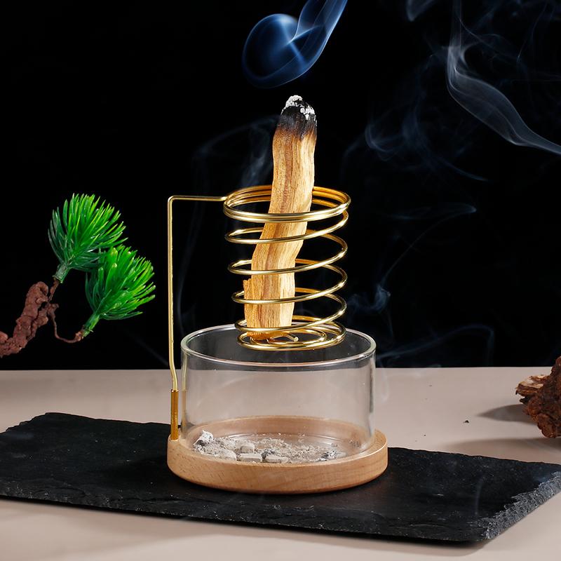 Metal Sage Holder Burner Palo Santo Holder with Glass Ash Catcher Tray Incense Holder for Meditation Yoga Spa
Metal Sage Holder Burner Palo Santo Holder with Glass Ash Catcher Tray Incense Holder for Meditation Yoga Spa