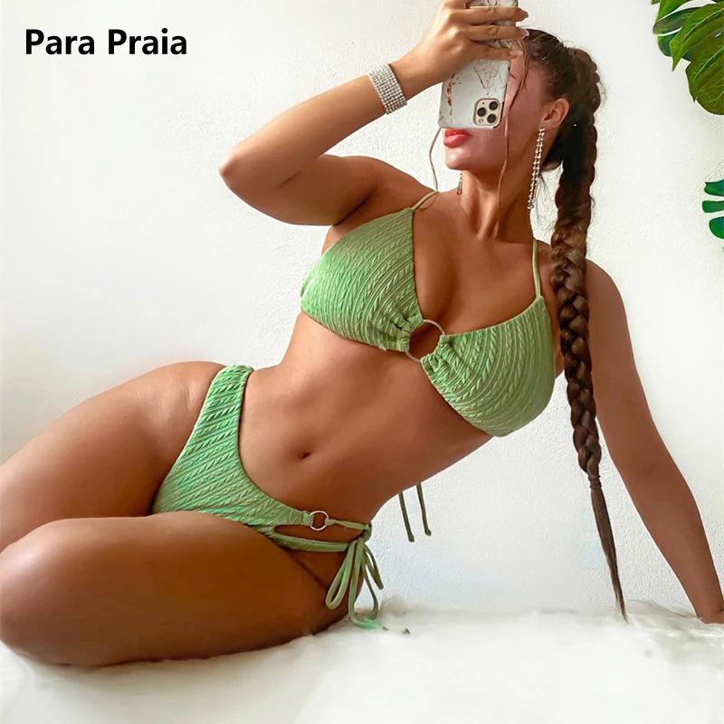 Para Praia Холтер Бикини с Кольцом Стринги Купальник 2024 Зеленый Морщинистый Женский Купальник Бандажный Комплект Бикини Из Двух Частей Купальный Костюм S зелёный
Para Praia Холтер Бикини с Кольцом Стринги Купальник 2024 Зеленый Морщинистый Женский Купальник Бандажный Комплект Бикини Из Двух Частей Купальный Костюм S зелёный