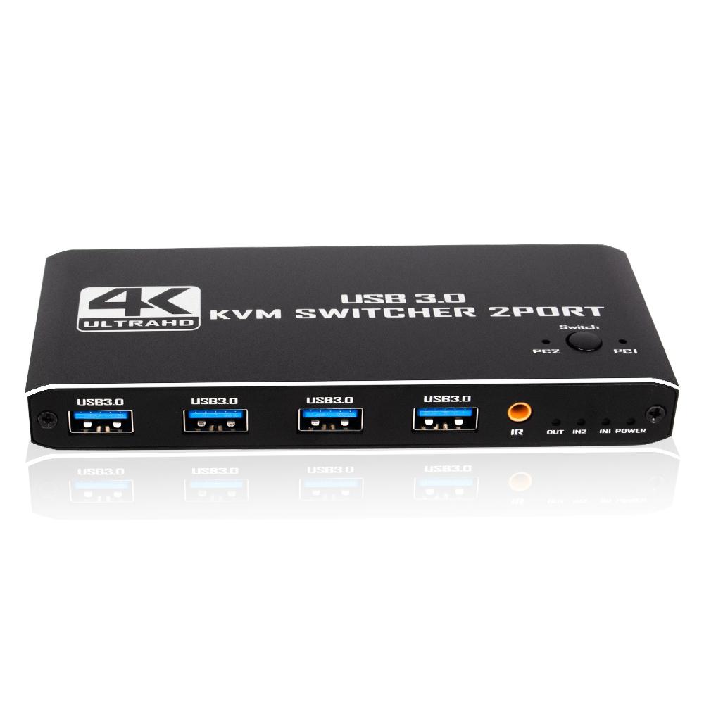 K2-1 4K 60Hz KVM Switch 2 In 1 Out USB 3.0 HDMI 2.0 IR Remote Control Switcher for Computer Monitor Sharing As Shown A
K2-1 4K 60Hz KVM Switch 2 In 1 Out USB 3.0 HDMI 2.0 IR Remote Control Switcher for Computer Monitor Sharing As Shown A