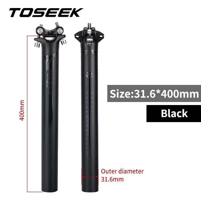 TOSEEK Carbon Seatpost 27.2/30.8/31.6mm Matte Black MTB/Road Bike Seat Post Offset 0mm Bicycle Seat Post Length 400mm Bike Parts black-31.6-400mm
TOSEEK Carbon Seatpost 27.2/30.8/31.6mm Matte Black MTB/Road Bike Seat Post Offset 0mm Bicycle Seat Post Length 400mm Bike Parts black-31.6-400mm