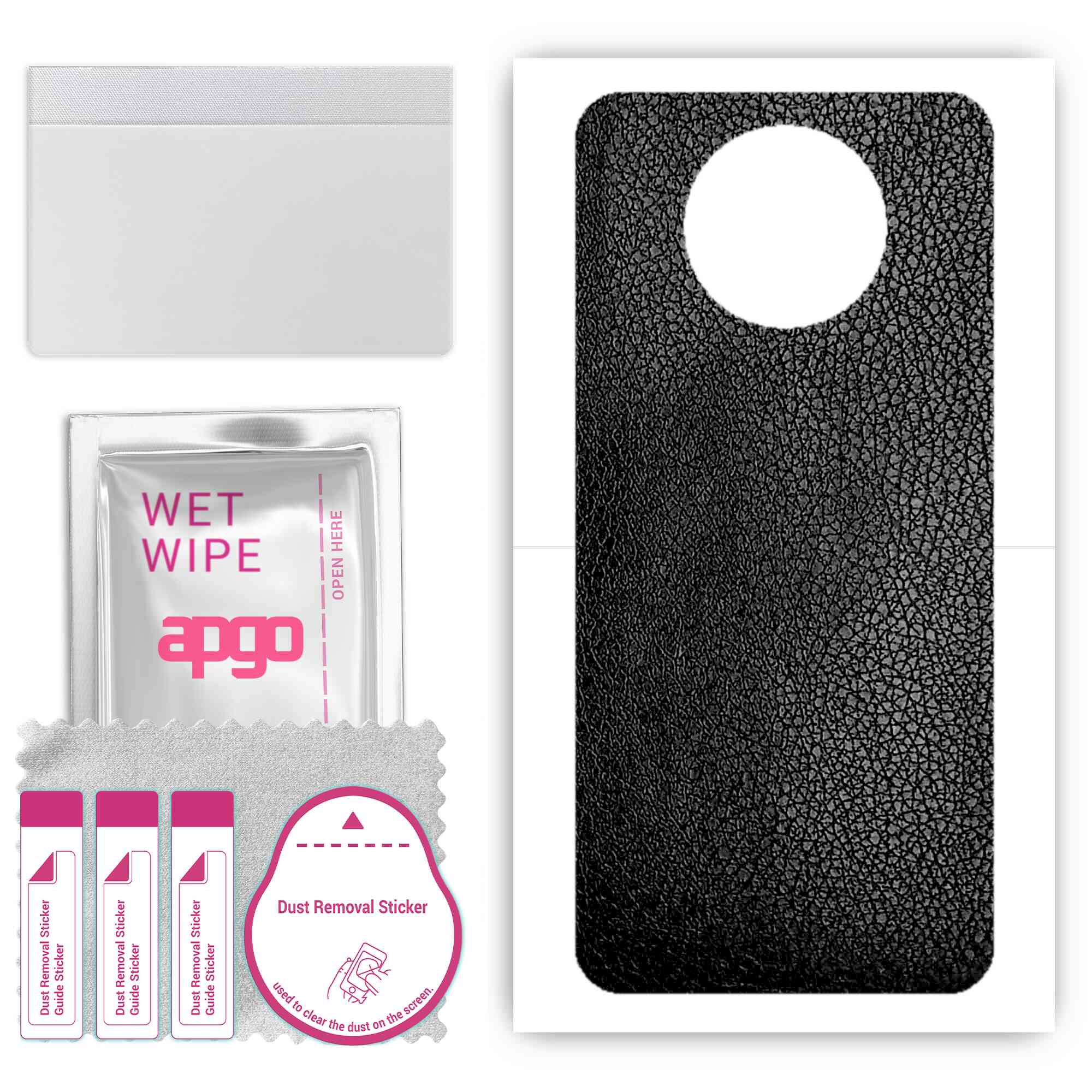 Apgo Protective Skin Sticker for the back compatible with Xiaomi Redmi Note 9T, Wrap Film, Foil, Vinyl - Pattern Black Leather
Apgo Protective Skin Sticker for the back compatible with Xiaomi Redmi Note 9T, Wrap Film, Foil, Vinyl - Pattern Black Leather