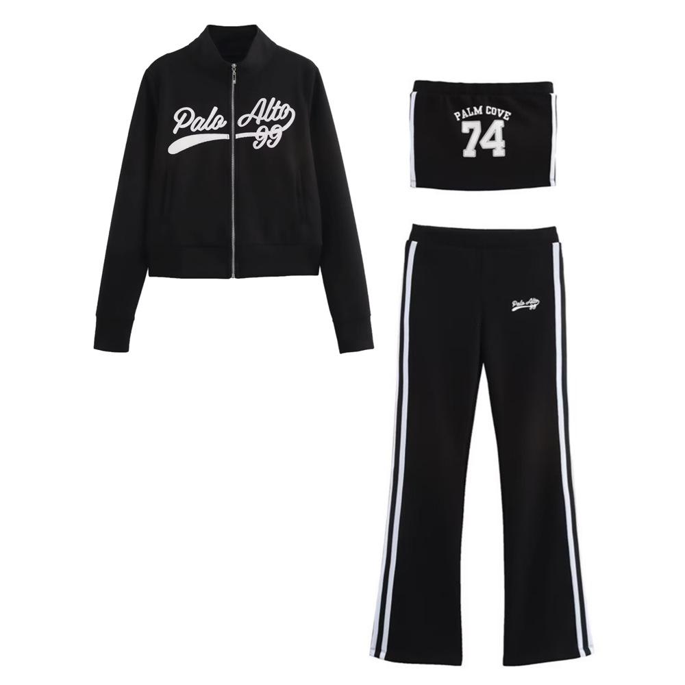 2025 Spring Women s Embroidered Stand-Up Collar Jacket & Strapless Top with Micro Flare Pants Set Small
2025 Spring Women s Embroidered Stand-Up Collar Jacket & Strapless Top with Micro Flare Pants Set Small